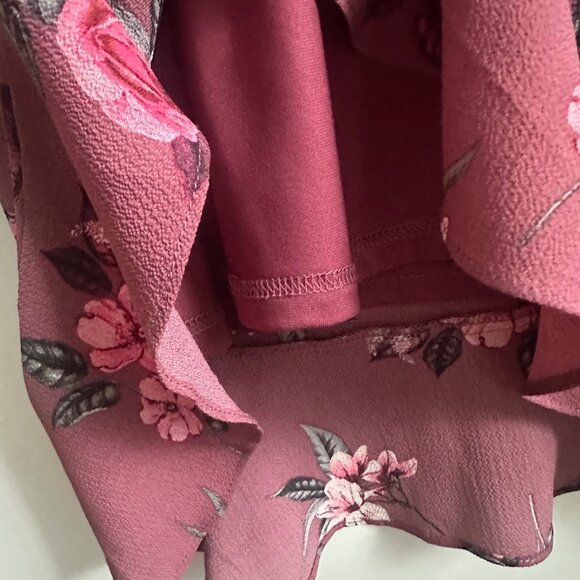City Chic Burgundy Floral Ruffle Midi Dress - Picture 9 of 11